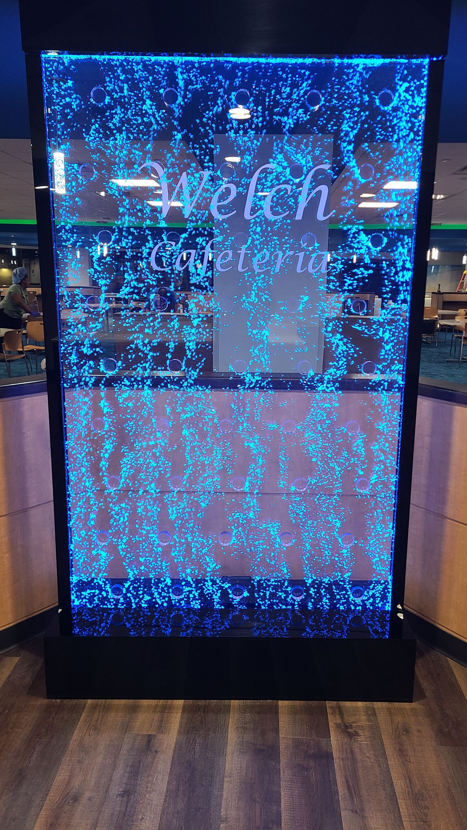 Advent Health bubble wall installation in the dining area Image 3